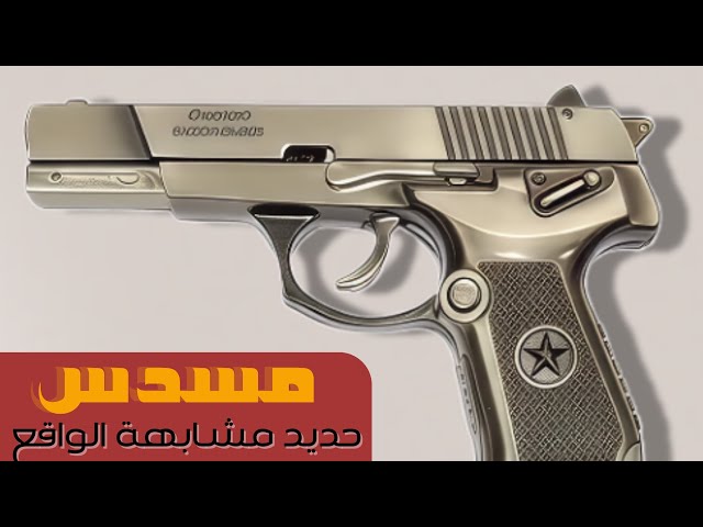 مسدس حديد مع رصاص - معدني . اسود