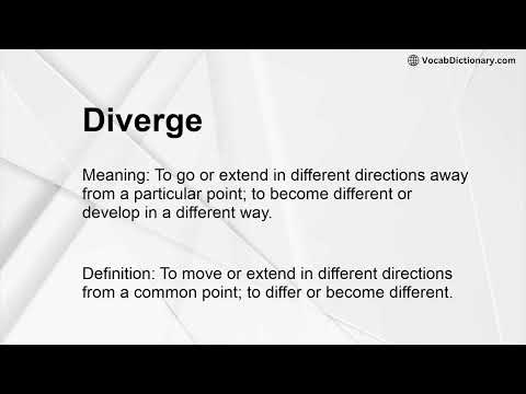 Diverge Meaning