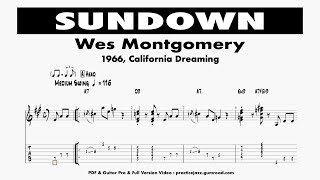 [Transcription] Sundown - Wes Montgomery ‎1966 California Dreaming