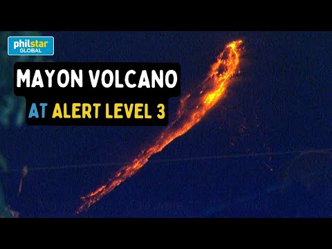 ALERT LEVEL3: Mayon Volcano view from Rawis Legazpi, Albay City