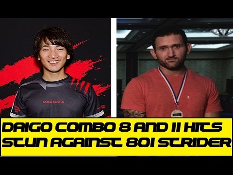 Daigo Umehara, Evil Ryu 8 and 11 hits combos against 801 Strider