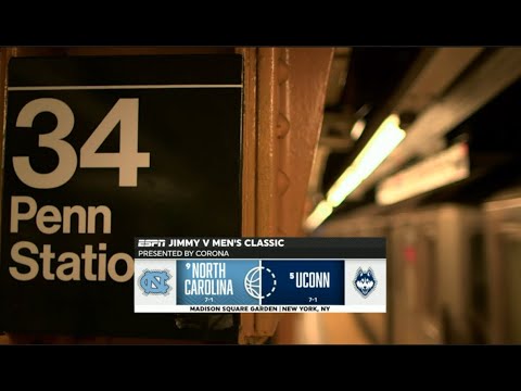 UConn Men's Basketball Highlights v. UNC 12/5/2023 (Jimmy V Classic)