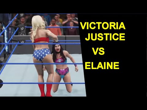 WWE 2K18 Bikini Amazon Elaine vs Victoria Justice