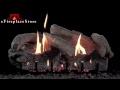 Empire 18" Stacked Aged Oak Refractory Ventless Natural Gas Log Set and Millivolt Slope Glaze Burner