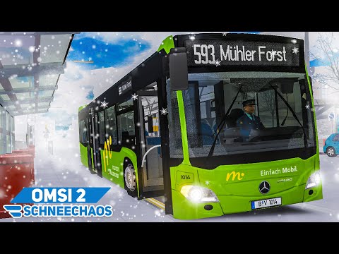 OMSI 2: Rutschpartie im SCHNEECHAOS | Mercedes-Benz Citaro 2 BRT | Bus Simulator