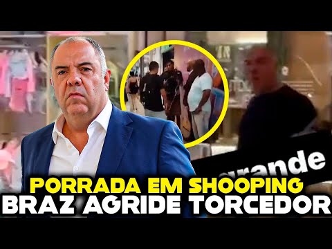 BRAZ CAI NA MÃO VEJA IMAGENS! MORDEU E AGREDIU TORCEDOR DO FLAMENGO EM SHOPPING VIROU ZONA!