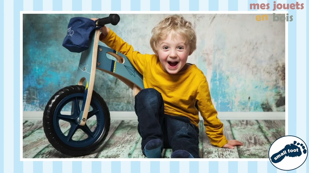 Draisienne évolutive en bois pour enfant - En route pour l'aventure rose