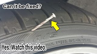 Impossible Repair | Nail to the Tire Sidewall fixed | DIY