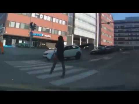 cyclist sent flying across the bonnet