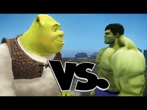 The Incredible Hulk Vs Shrek EPIC BATTLE