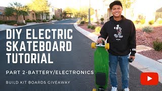 HOW TO BUILD A DIY ELECTRIC ⚡ SKATEBOARD TUTORIAL - BATTERIES & ELECTRONICS - PART 2