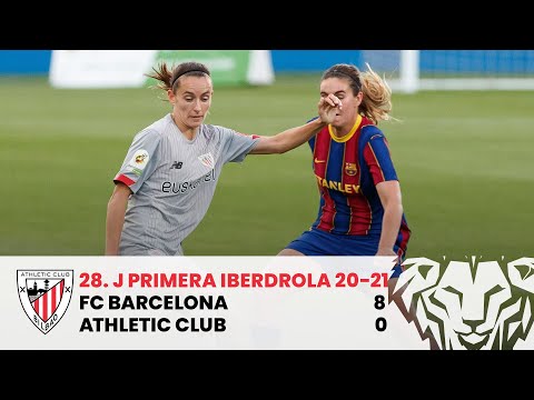 Imagen de portada del video RESUMEN I FC Barcelona 8-0 Athletic Club I J28 Primera Iberdrola 2020-21 I Laburpena