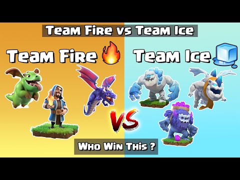 Team Fire vs Team Ice 🔥 | Clash of Clans | *Who Will Win This?* | Fire vs Ice | NoLimits