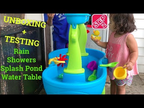 Unboxing  |  Step2 Rain Showers Splash Pond Water Table + TESTING 💦
