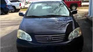 preview picture of video '2003 Toyota Corolla Used Cars Rockville Indiana'