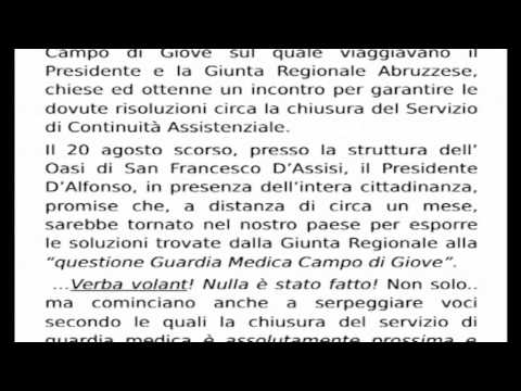 ONDA TG 19.11.2014 - CAMPO DI GIOVE   NO ALLA CHIUSURA DELLA GUARDIA MEDICA