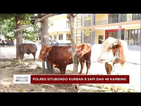 PRESISI UPDATE : POLRES SITUBONDO KURBAN 9 SAPI &amp; 48 KAMBING 19/06/2024 08.00