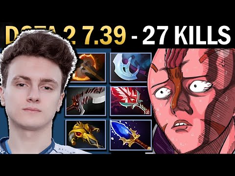 Anti-Mage Gameplay Miracle with 27 Kills and 1100 GPM - Dota 7.39