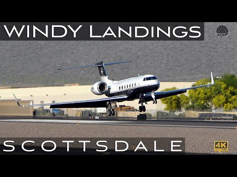 WINDY arrivals at Scottsdale (4K) | Plane Spotting | [KSDL\SCF]