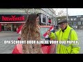 Scheuropa (99) trekt met Canta door Almere voor oud papier