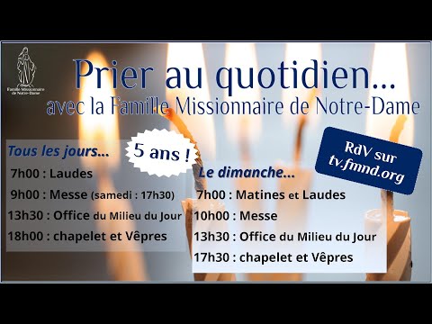 Le chapelet et les vepres du dimanche 1 mars 2020