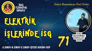 71. Konu: Elektrik İşlerinde İSG - 2026 isg ders notları