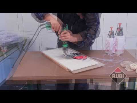 Grąžtas Rinkinys šlapiam keraminių ir akmens masės plytelių gręžimui Rubi Easy Gres Plus video