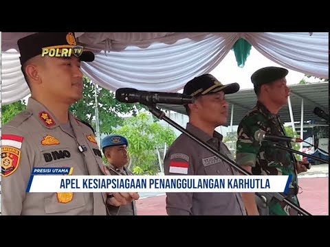 POLRES BENGKALIS APEL KESIAPSIAGAAN PENANGGULANGAN KARHUTLA