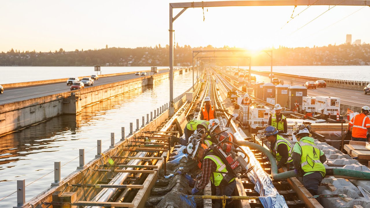 First in the world: How Sound Transit built light rail on a floating bridge