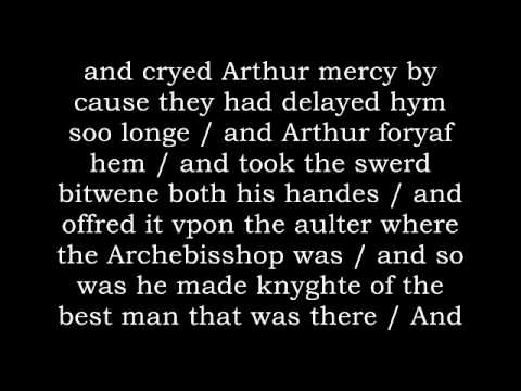 Birth of King Arthur & Sword in the Stone Part 3 Recited in Middle English from Le Morte d'Arthur