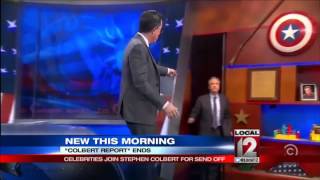 Stephen Colbert retires his 'Report' and the host he played
