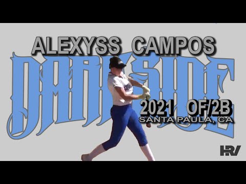 2021 Alexyss Campos Outfield and Second Base Softball Skills Video - So Cal Dark Side