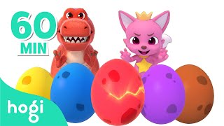 Colorful Surprise Eggs｜Dinosaur Eggs + More｜Learn Colors and Nursery Rhymes for Kids｜Hogi Pinkfong