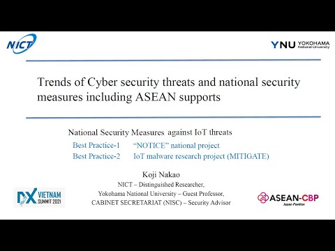 Trends of Cyber security threats and national security measures including ASEAN supports