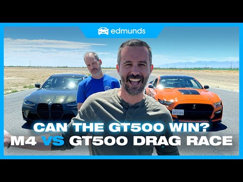 Drag Race! Ford Shelby Mustang GT500 vs. BMW M4 Competition | 0-60, Performance & More