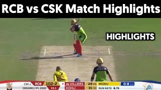 IPL 2020 Match 44 - RCB vs CSK Full Match Highlights || RCB vs CSK Highlights