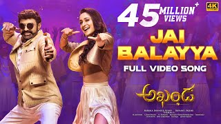 Jai Balayya Full Video Song 4K  Akhanda Songs  Nan