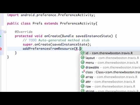 Android Developing Applications Tutorial 56 Creating A Preferenceactivity