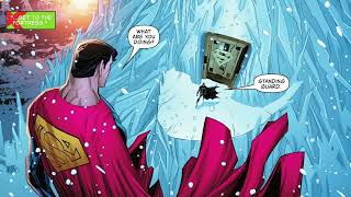 Batman protege o filho do Superman durante o parto.