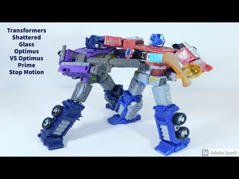 Transformers Shattered Glass Optimus VS Optimus Prime Stop Motion