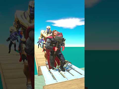 Which Super Hero Can Escape From Spike Trap Ball - Animal Revolt Battle Simulator