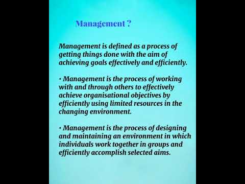What Is Management | Explain Management | Meaning | Definition #bcom #commerce