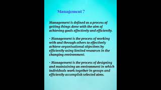 What Is Management | Explain Management | Meaning | Definition #bcom #commerce