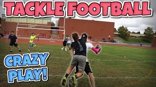 WORLD&#39;S MOST ENTERTAINING BACK YARD TACKLE FOOTBALL GAME #2!! (IRL FOOTBALL MATCH)