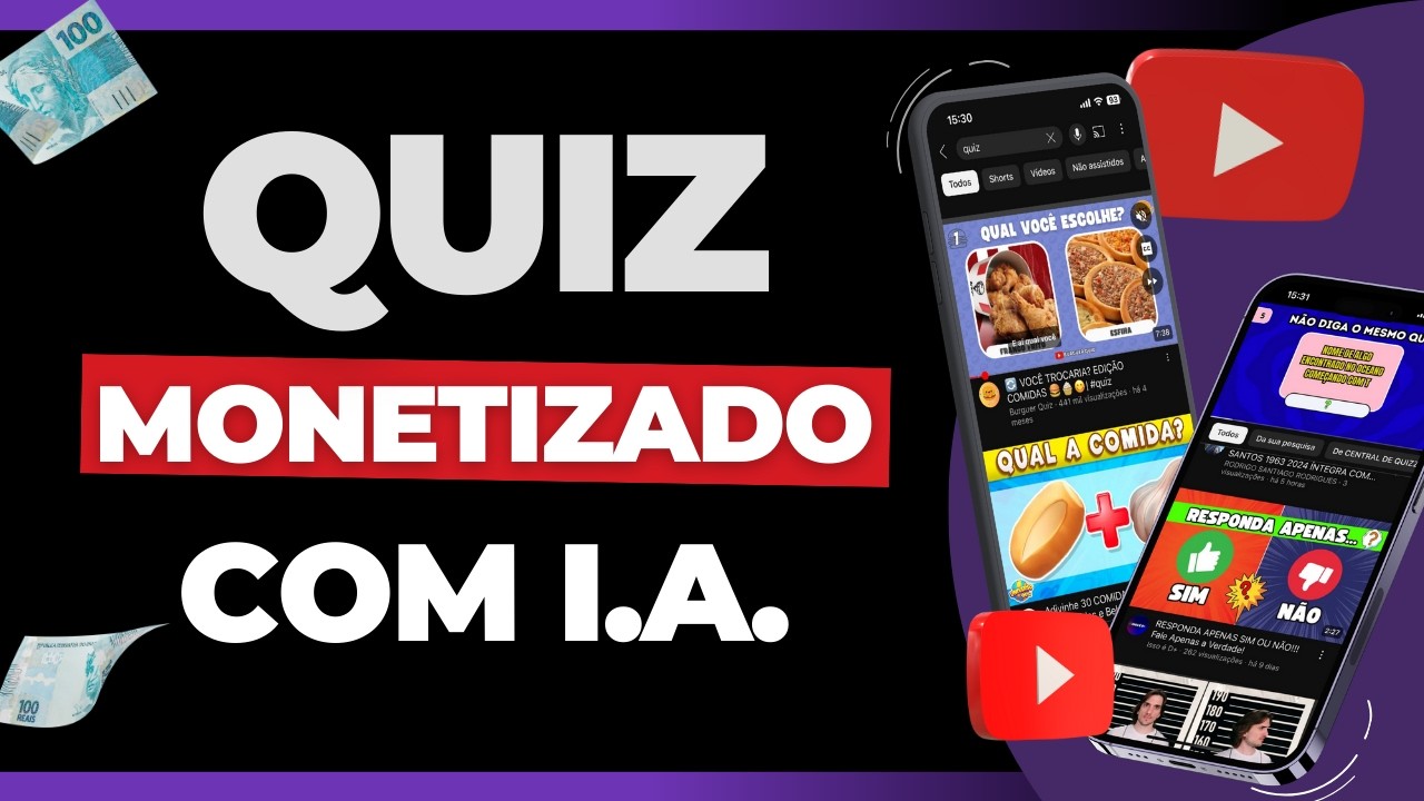 🔥 5 Canais Dark de Quiz MONETIZADOS Usando Inteligência Artificial