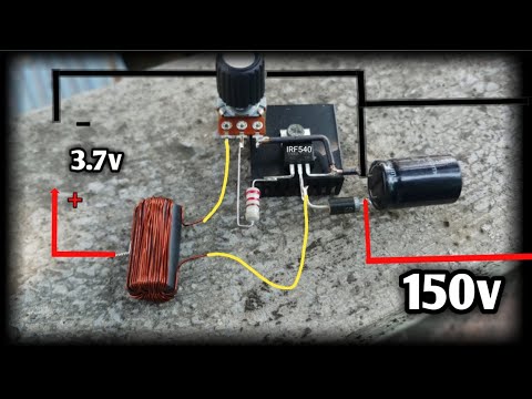 Make powerful DIY boost converter 3.7v to 150v ,step up boost converter