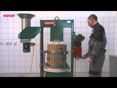 voran Korbpresse 60K mit angebauter Rätzmühle RM1,5