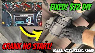 New Duramax Fuel Pump Control Module DIY | U18A2, P018B, P228C, P2635 | Crank NO Start! | 8K