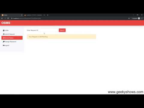 Check Service Status of Online Service Management System PHP MySQL Project Hindi