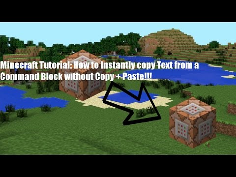 Minecraft Tutorial | How to Copy Command Block Text within Seconds!!! (No Copy + Paste) [EASY/QUICK]